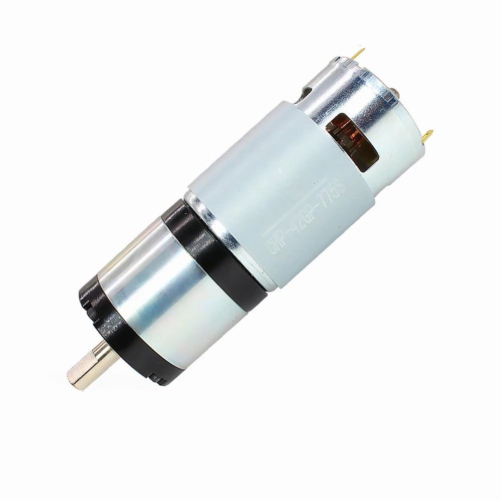 GNQUKEBWH 42mm 42GP775 DC 12V/24V Planetary Gear Motor Torque Metal DIY Bank Office Equipment Precision(24V i67 120rpm)