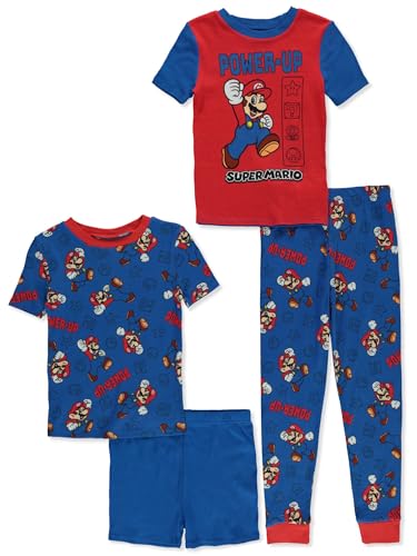 Super Mario Bros. Power-Up 4-Piece Boys Pajama Set