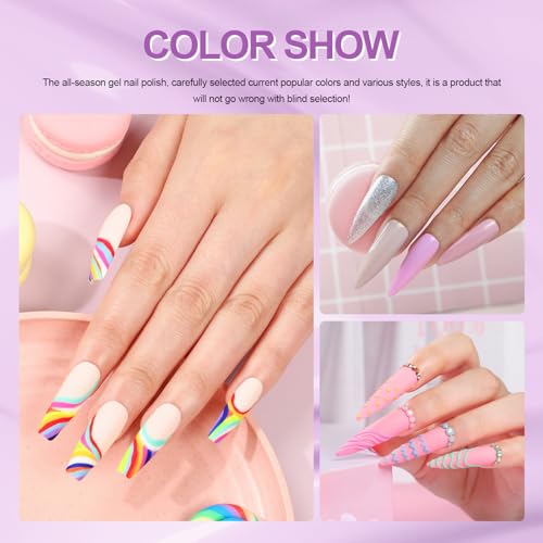 COSCELIA Kit Manicure Semipermanente con 36 W