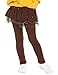 Arshiner Little Girls Winter Warm Leggings Pants with Tutu Lace Skirt, Coffee, Japan size 130, US size 10