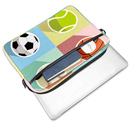 Sacoche PC portable 13-14 pouces motif basket-ball avec sangle