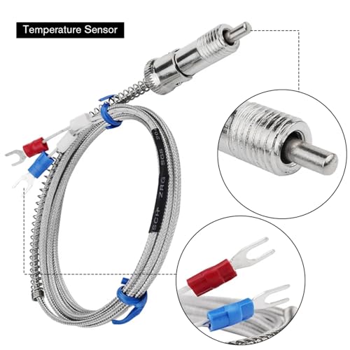 Sensor de temperatura PT100 M8 con termopar de cable blindado de 1 a 10m para controladores 2