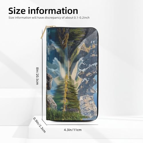 Rocky Mountains Printed Long Wallet for Women Men Cute Coin Purse with Card Holder4