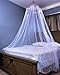 Nomad Nets Crib Canopy For Girls Bed - Premium Bed Canopy for Girls and Boys - Fits all Cribs and Beds - White Bed Net - Gray Top-Crown - Hanging Bed Net with Easy Installation Kit