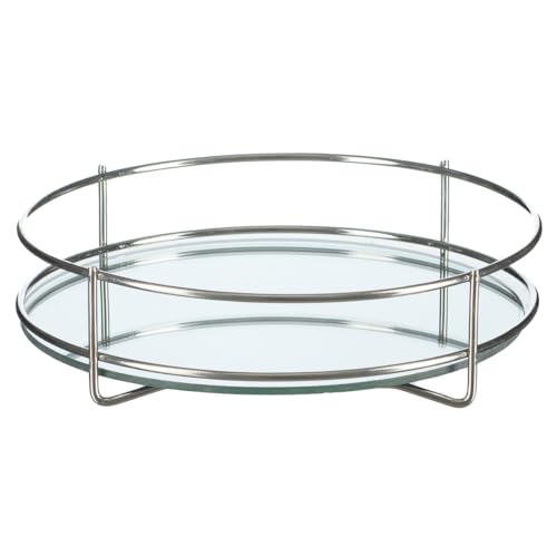Bandeja Decorativa Com Espelho P/Taça Perfume Banheiro Lavabo Luxo