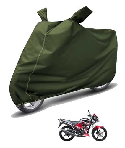 Image of Auto Hub Waterproof Bike Cover Compatible with Yamaha SS 125 Dustproof, UV Protection Two Wheeler Bike SS 125 Cover - Green