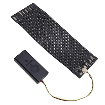 Phefop Programmable Flexible LED Display 12x32 Pixel Rollable RGB LED Screen with APP Control for Bags Hats Glasses Bracelets Shoes Helmets Bottles