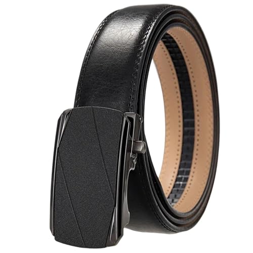 Men's Metal Belt, Automatic Buckle Genuine Leather Belt, Suitable For Business Casual Wear