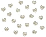 tischdeko creme rosa Farbe: weiß / creme 25 creme Perlenherzen Deko Streuteile Scrapbooking Tischdeko Streudeko Hochzeit