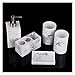 Dispenser di sapone per bagno Accessori for il bagno Set -5 pezzi Set di bagni di marmo compreso il distributore di sapone portaspazzolino da denti tumore e portasapone, for bagno bagno bagno Dispense