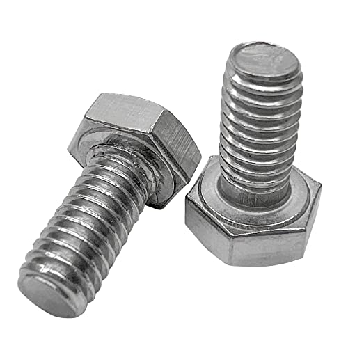 Image of M6x12mm Left Hand Hex Bolt,304 Stainless Steel Reverse Threaded Hex Bolts,Silver Fully Threaded Hex Bolts(10Pcs)