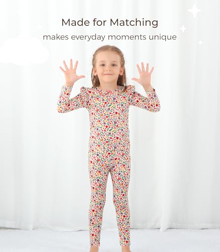Image of Toddler Girls' Clothes-Viscose from Bamboo, Long Sleeve Ruffle Top with Pant Sets for Kids 2Pcs Fall Outfits 2T-6Y