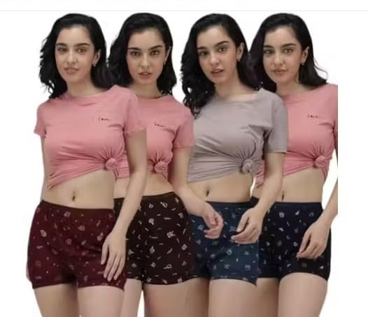SSK Enterprises Women Bloomers and Boys Shorts Combo Pack, Innerwear, Assorted Colours, 4 Pack-image-42