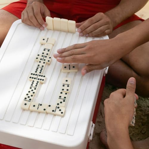 Set de dominó con caja de madera y 55 fichas miniatura 4