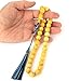 Baltic Amber Tasbih, Unique 33 Islamic Prayer Beads, Handmade Amber Rosary