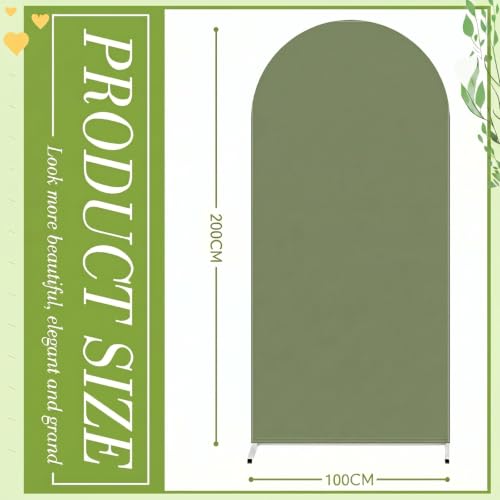 Image of Vitalcozy Set of 1 Arch Covers 6.5ft Green Spandex