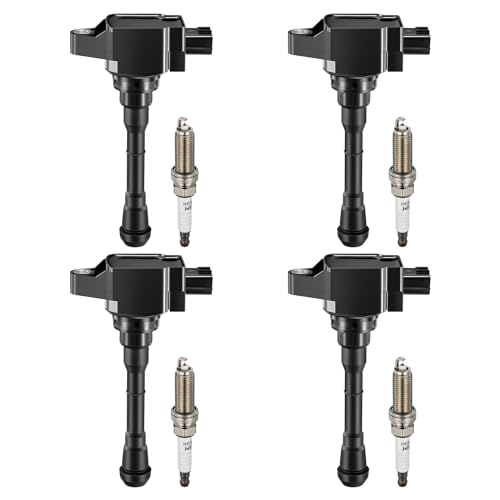 Image of BDFHYK Ignition Coil UF659 and Spark Plug 91215 for Nissan Juke 2011-2017