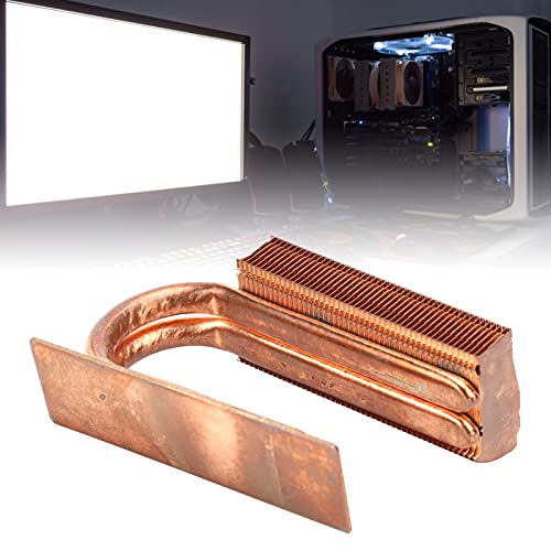 Dilwe M.2 2280 Solid State Hard Cooler, 2 Heat Pipes Copper Heat Sink with Heat Dissipation Film, Straps and Rubber Bands