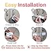 Inaya 12-Pack Child Proof Locks for Cabinet Doors, Drawers, Fridge, Toilet Seat, Dishwasher, Trash Can, Cupboard - 3M Adhesive - No Drilling - Baby Proofing Cabinet Locks