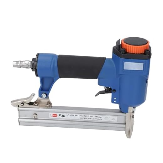 Grampeador pneumático, grampeador profissional para serviços pesados de 8,3 bar, grampeador para estofados com trava de segurança, grampeador com pregador pneumático com cabo ergon