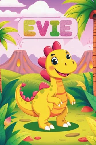 Evie's Dinosaur Adventure Journal - A Fun Kids Writing Notebook - Personalized Diary Gift for Children, Kids, Girls: 6"x9", 120 Pages, Eco-Friendly image 2