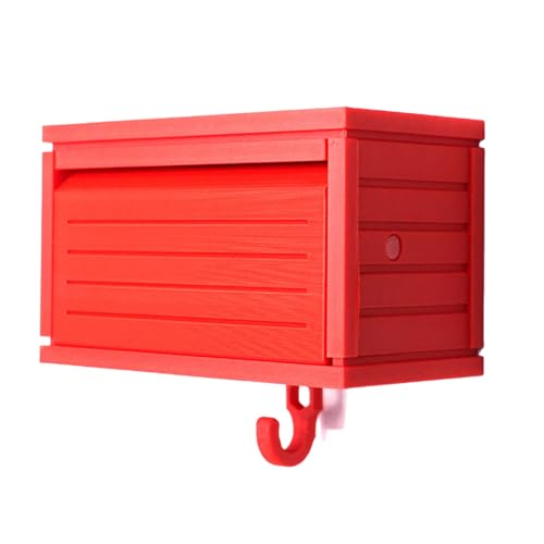 fufupaw Portachiavi auto con porta apribile, mini portachiavi per garage, da parete, per chiavi, colore: rosso (senza auto)