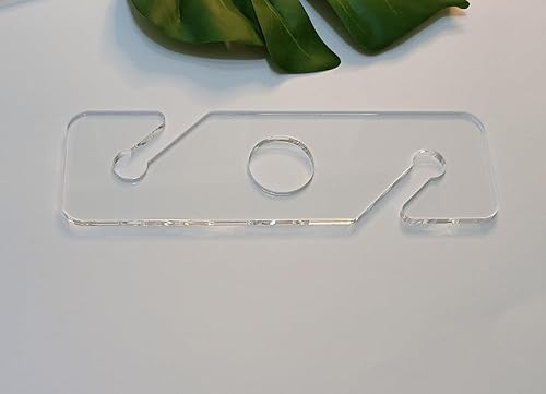 Miniatura 3 de Plantilla de acrílico transparente para vino, plantilla acrílica cortada con láser, plantilla de enrutador para carpinteros y fabricantes (modelo 1)