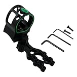 Sarini 5 Pin Compound Bow Sight,Archery Bow Sight,Black Aluminum Alloy Outdoor Night Archery Quick-Adjust Sight,Magnification Bow Sight for Compound Bow Hunting Shooting