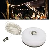 LED-Lichterkette, 10 M, Verstellbare, Wiederaufladbare Hänge-Lichterkette mit 5 Modi, Notfall-Zeltlicht, Langlebig und Wasserdicht, für Camping, Garten, Weihnachten