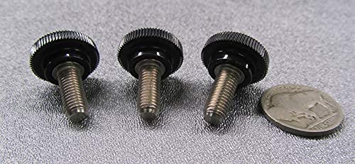 18-8 SS Plastic Head Knurled Thumb Screws FT 1/4-28 x .625" Length, 10 Pack