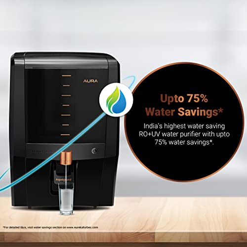 Image of Aquaguard Aura High Recovery RO+UV+MTDS|Patented Active Copper & Zinc Booster|Saves up to 75% water|UV e-boiling|Wall or Countertop Installation|Taste Adjuster(MTDS)|7L Storage by Eureka Forbes