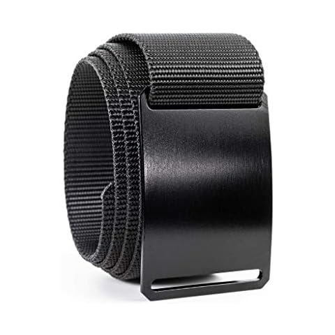 GRIP6 Casual Work Belt - 1.5-Inch Adjustable Nylon Belts - Versatile Lifestyle and Tactical Belt for Men and Women - Made in the USA (Black) Cover