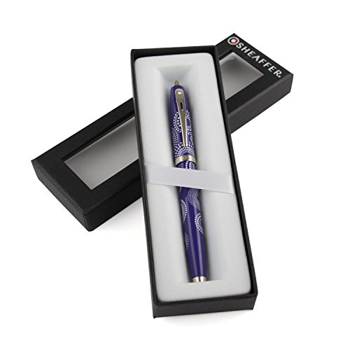 Sheaffer 100 Series Luxury Ballpoint Pen Gloss Purple Chrome Trim Gift Boxed