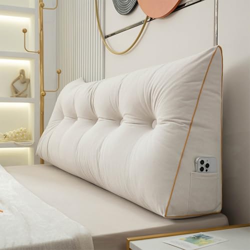 Coussin de tête de lit de 60 à 200 cm, dossier triangulaire de lecture