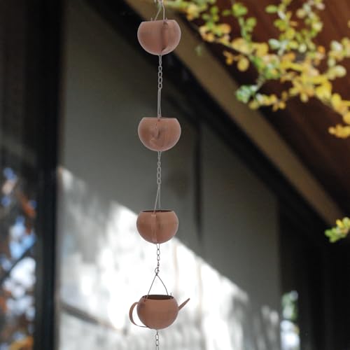 Chaîne de pluie récupérateur d'eau décoratif COLLBATH 1,3m - 5