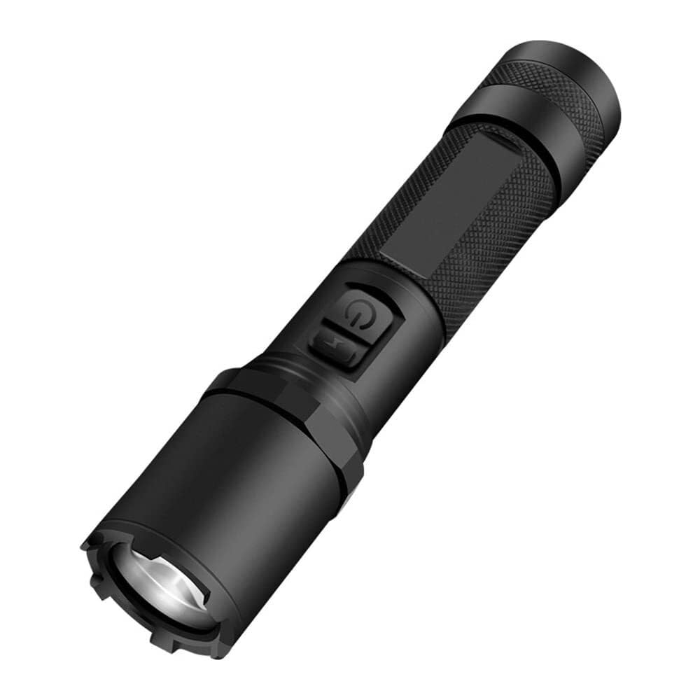 QFGVMXBWKZH Outdoor LED Strong Light Flashlight,Telescopic Focusing,with Capacity Display,for Hiking, Camping, Emergency Waterproof Tactical Flashlight