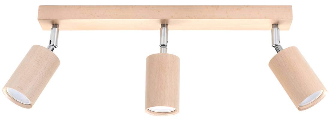 Sollux Berg SL.0703 Spotlight Bars Flush Light Natural Wood GU10
