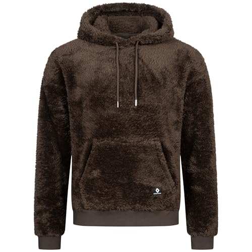Höhenhorn Bärg Hoodie Teddyfleece Herren Kapuzen Braun Gr. XXL