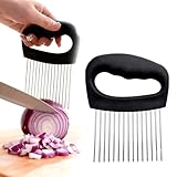 Soporte para cortar cebollas extragrande, ablandador de carne, soporte grande para cortar cebollas, patatas, tomates, limones, cortador de alimentos de cocina con 16 agujas largas