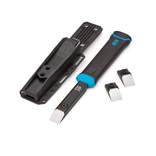 OX Pro 3/4 Replaceable Tip Wood Chisel with Holster - Framing Chisel Set
