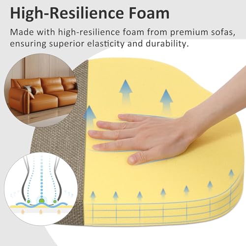 Cojines para sillas de comedor Shinnwa que eliminan la dureza del asiento con espuma de alta densidad 3