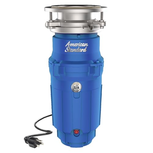 American Standard Elite 3/4 HP Garbage Disposal, Continuous Feed, Noise Insulated, Powerful Food Waste Disposer for Kitchen Sink