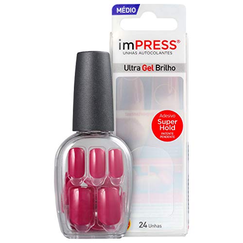 KISS NEW YORK Unhas Autocolantes Impress Color Médio Bittersweet Kiss New York