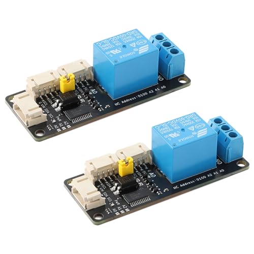 EC Buying 2Pcs XL9535-K1V5 Relay Control Module 1-Channel Expandable Relay Board IIC 5V Communication Optocoupler Isolation