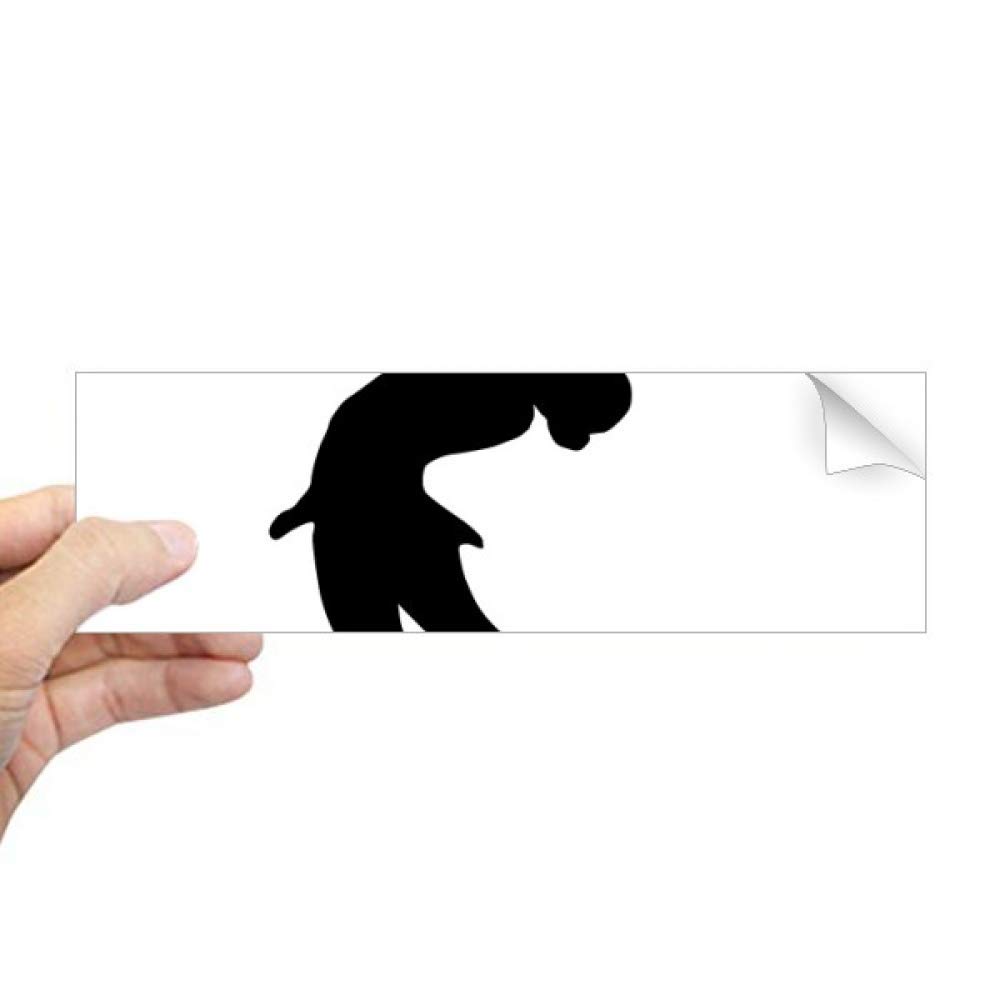 Sticker pour fenêtre silhouette de sport d'hiver femme DIYthinker
