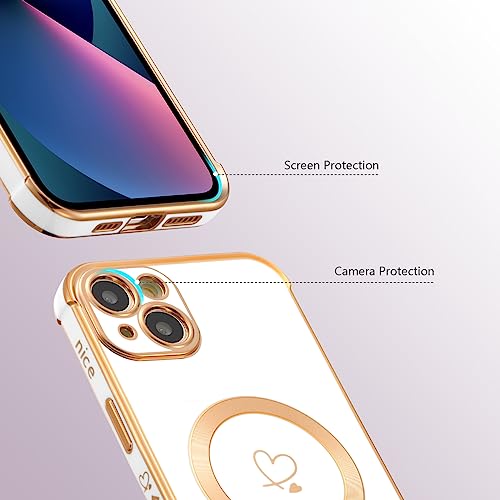 Coque iPhone 15 Plus mignonne à cœurs plaqués, cadeau idéal filles - 4