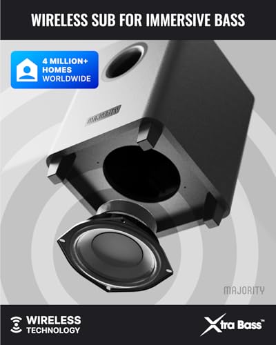 MAJORITY Sound Bar for TV | 2.1 Channel 200W System | Soundbar with Wireless Subwoofer | Bluetooth 5.0, HDMI ARC, Optical, AUX & USB Playback | Remote & Wall Mount Brackets Included Naga 40 Plus - Image 6