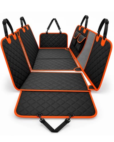 ANTEGE Funda Coche Perro Modular 6 en 1 Premium Totalmente Impermeable | 4 capas de calidad, cremalleras impermeables mejoradas y base antideslizante para adaptar la protección a cada viaje