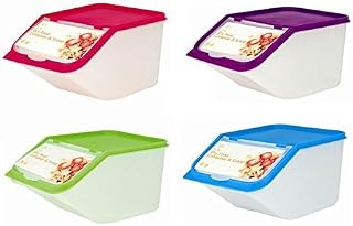 Keraiz Dry Food Keeper with Scoop, Assorted, 20 x 10 x 10 cm