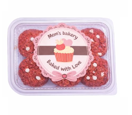 Image of MOM'S BAKERY Crunchy Red Velvet Cookies 200gm- Soft-Baked Sweat Gourmet Multigrain Cookies with Creamy Flavor | Eggless, No Maida, No Palm Oil, No Preservatives | Healthy & High Fiber Biscuits for Anytime Cravings for Tea-Time